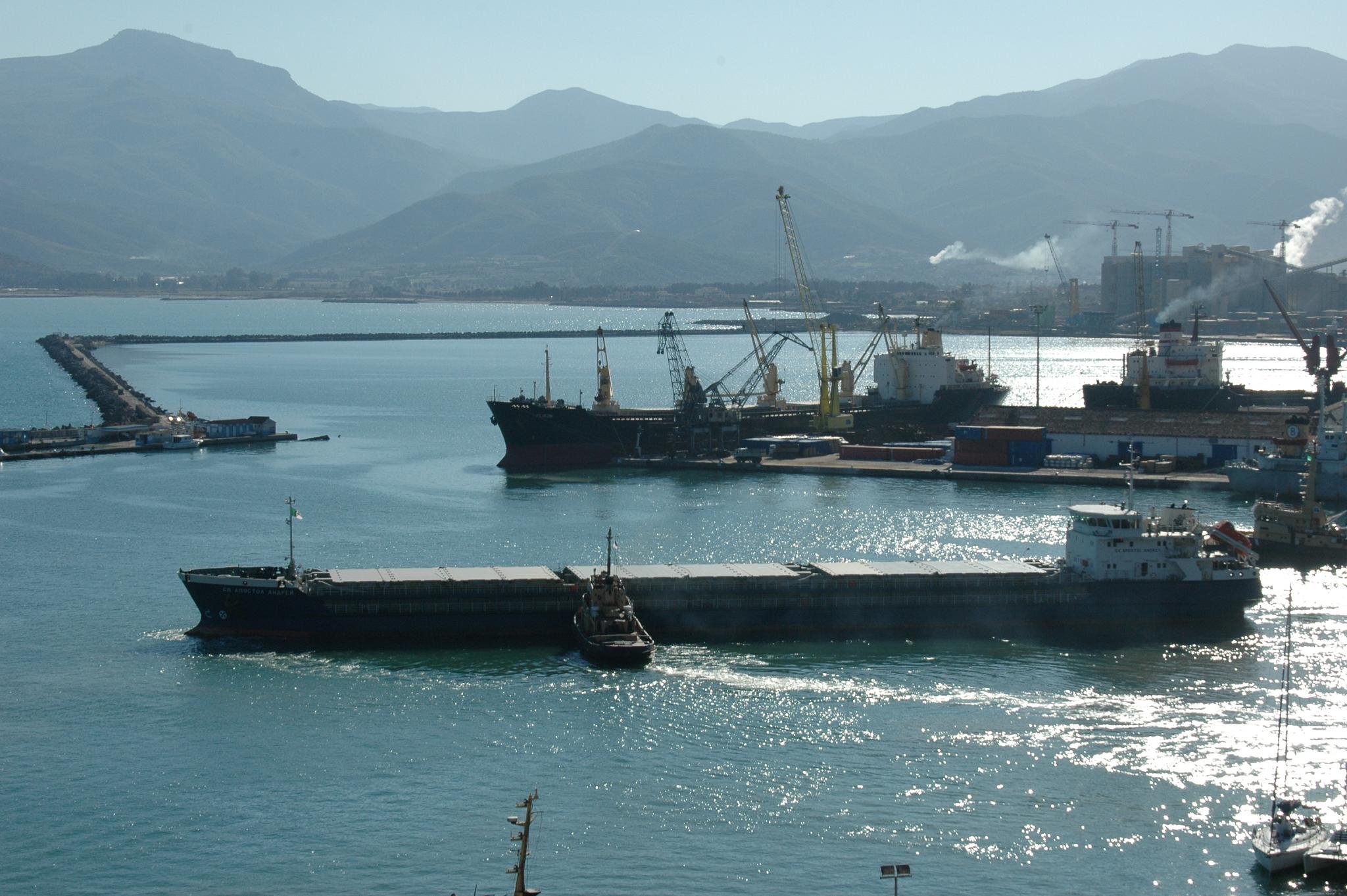 Ships in the port of Béjaïa
